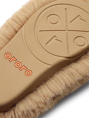 ORORO Unisex Fuzzy Slip-On Slippers, Plushy Warm House Shoes for Indoor Outdoor thumbnail 6