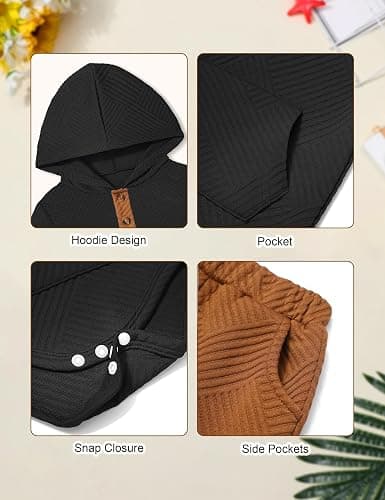 Fommy Baby Boy Clothes Colorblocked Long Sleeve Hoodie + Long Pants 2PCS Fall Winter Outfits Set thumbnail 5