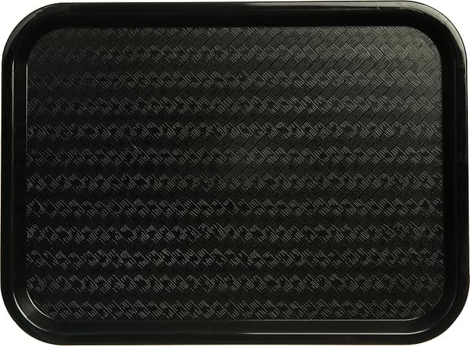 Carlisle FoodService Products CT121603 Café Standard Cafeteria / Fast Food Tray, 12" x 16", Black - Black - 1 thumbnail 3