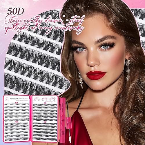 Waltz Lash Clusters Kit - Lash Clusters Lash Extension Kit with Bond and Seal Eyelash Cluster 20D30D40D50D-0.07D Cluster Eyelash Extensions Eyelash Extension Kit DIY at Home - Waltz thumbnail 9