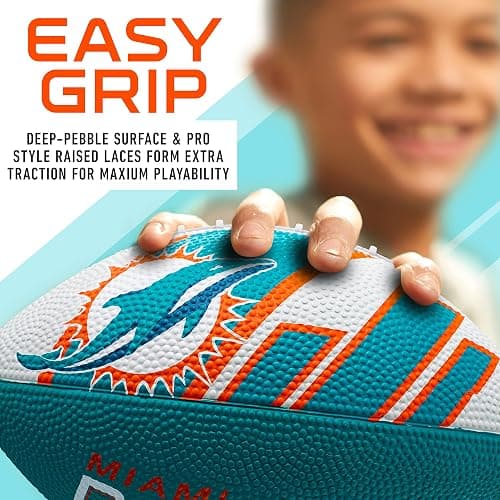 Franklin Sports NFL Team Footballs - Rubber Youth Mini Balls for All Teams - Kids 8.5" Football + Air Pump Sets - Official NFL Licensed thumbnail 3