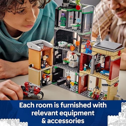 LEGO ǀ Marvel Spider-Man vs. Oscorp - Interactive Toy with a Motorbike, 8 Minifigures incl. Miles Morales & Green Goblin - Collectible Super Hero Gift for 10+ Year Old Boys & Fans - 76324 thumbnail 6