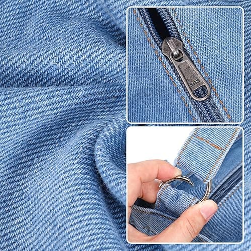 AOCINA Denim Purse Jean Tote Bag for Women Crossbody Shoulder Weekend Bags Denim Purses and Handbags for Women thumbnail 8