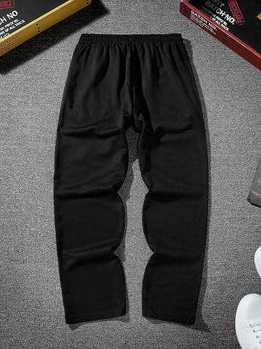 WDIRARA Men's Graphic Printed Stacked Sweatpants Flared Leg Y2K Drawstring Waisted Casual Jogger Pants with Pockets thumbnail 2