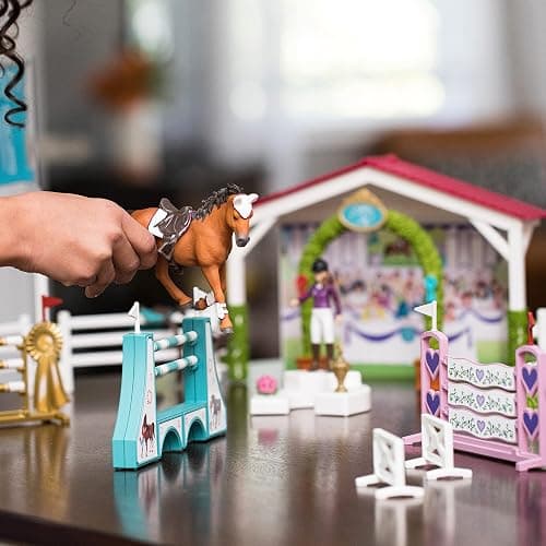 Schleich Horse Club, 86-Piece Playset, Horse Toys for Girls and Boys Ages 5-12, Friendship Horse Tournament thumbnail 2