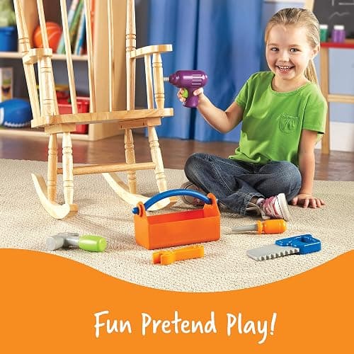 Learning Resources New Sprouts Fix It! My Very Own Tool Set - 6 Pieces, Ages 2+ Toddler Learning Toys, Develops Fine Motor Skills, Toddler Tool Set, First Tool Box, Kids Tool Set,Stocking Stuffers thumbnail 6