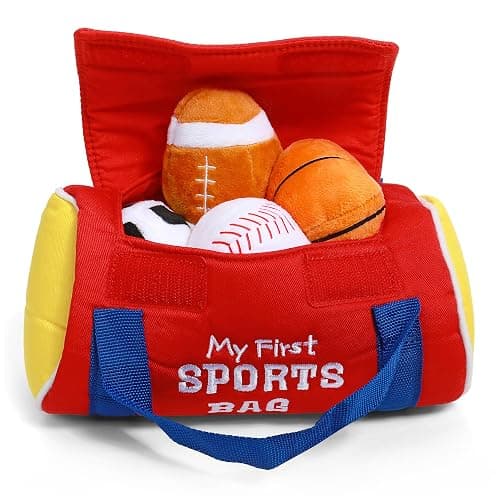 Baby GUND My First Sports Bag Stuffed Plush Playset, Baby Gift Toys for Boys and Girls Ages 1 & Up, 5 Piece, 8" thumbnail 3