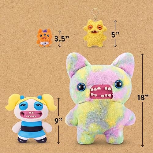 Fuggler Powerpuff Girls 9-Inch Plush Toy (Bubbles) by ZURU – Funny Ugly Monster Stuffed Animal with Human-Like Teeth, Collectible Plush for Kids, Tweens, Teens, Adults & Cartoon Fans thumbnail 2