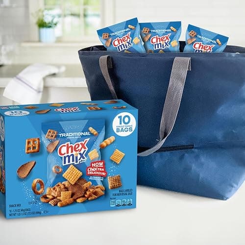 Chex Mix Snack Mix, Traditional Original Recipe, Multipack, Pub Mix Snack Bags, 10 Ct, 17.5 oz thumbnail 5