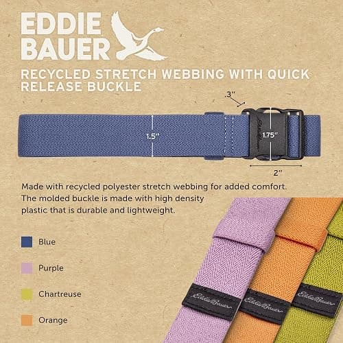 Eddie Bauer Women's Active Stretch Webbing Trail Belt With Quick Release Buckle, One Size Fits Most thumbnail 7