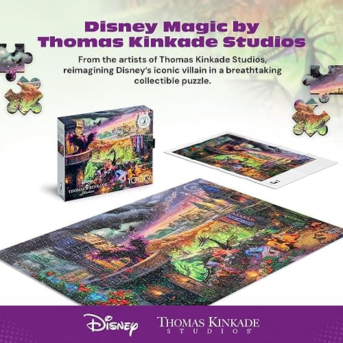 Buffalo Games - Silver Select Thomas Kinkade Disney Maleficent 1000 Piece Jigsaw Puzzle for Adults thumbnail 3