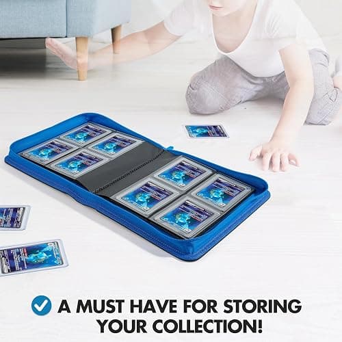 FunGuys Toploader Binder, Trading Card Binder Storage,128 4 Pocket Top Loader Pokemon Binder, Card Collection for Yugioh, MTG, TCG, Card Folders for Trading Cards thumbnail 5