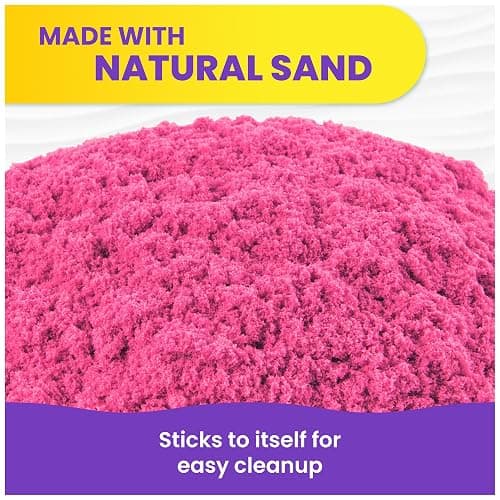 Kinetic Sand, 2lbs Pink Play Sand, Moldable Sensory Toys for Kids, Resealable Bag (Packaging May Vary), Holiday Gifts & Stocking Stuffers for Kids Ages 3 and up thumbnail 4