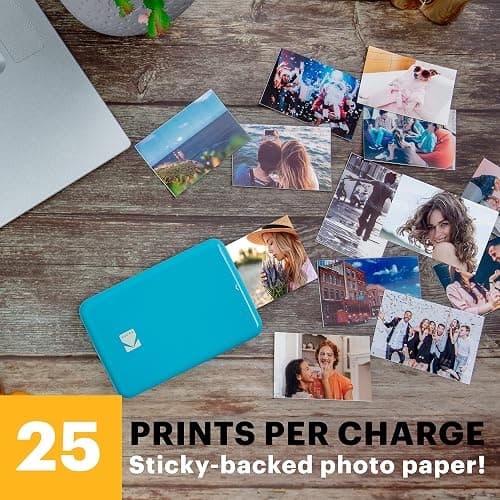 KODAK Step Instant Photo Printer with Bluetooth/NFC, Zink Technology & KODAK App for iOS & Android (Blue) Prints 2x3” Sticky-Back Photos. thumbnail 3