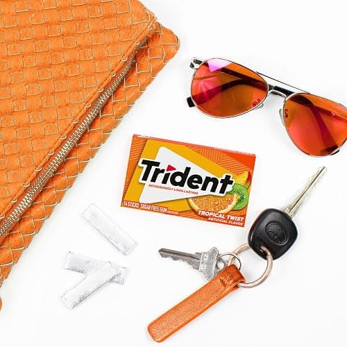 Trident Tropical Twist Sugar-Free Chewing Gum, 3 Packs of 14 Pieces (42 Total Pieces) thumbnail 9