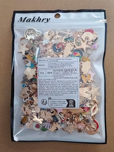 300 pièces Mini Charms de Bijoux Colorés en Gros Petits Pendentifs pour Bricolage Colliers, Boucles d'Oreilles, Bracelets, Cadeau de Mariage Personnalisé, Kit de Création, Décoration, Fabrication de thumbnail 2