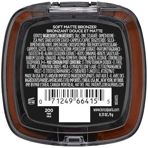 L'Oreal Paris Infallible Up to 24H Fresh Wear Soft Matte Longwear Bronzer. Waterproof, heatproof, transfer, humidity and sweatproof, Fair, 0.31 oz | heatproof, transfer, humidity and sweatproof, 0.31 oz thumbnail 6