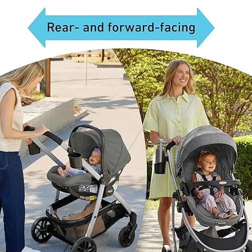 Graco Modes Pramette Travel System | Stroller & Car Seat Combo | 3-in-1 Stroller Modes | Includes Graco SnugRide 35 Infant Car Seat | Ellington - Ellington - Stroller + Car Seat thumbnail 3