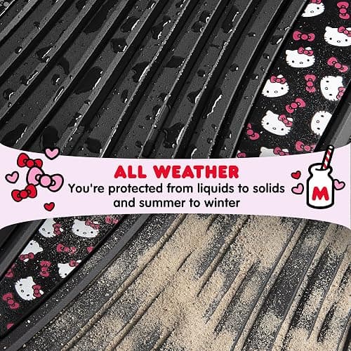 Hello Kitty Car Mats 4pc Floor Mats for Cars Trucks SUVs Black Car Floor Mats for Women Men Accessories Rubber Heavy Duty Cute Non-Slip Always Front Rear Hello Kitty Cars Accessories Black/Red thumbnail 7