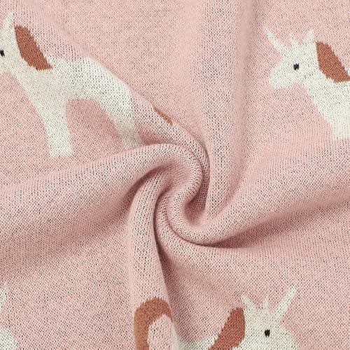 Bleu La La Baby Swaddle Blanket for Girls 100% Cotton Buttery Soft Cozy Receiving Swaddle Crib Stroller Blanket for Shower Gift Registry for Newborns, Infants, Toddlers (Unicorn - Pink) thumbnail 9