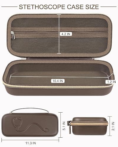 Hard Stethoscope Case for 3M Classic III, Lightweight II S.E, MDF Acoustica Stethoscope, Stethoscopes Carrying Case with Mesh Bag for Nurse Accessories Gauze Penlights Cotton Swabs thumbnail 2