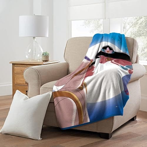 Northwest Aladdin Micro Raschel Throw Blanket, 46" x 60", Moonlight Lovers thumbnail 2
