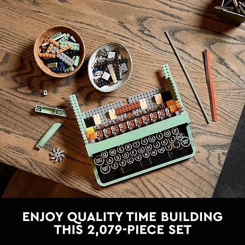 LEGO Ideas Typewriter 21327 Building Set for Adults, Collectible Retro Display Model, Creative Hobbies Unique Gift Idea - Standard Packaging thumbnail 4