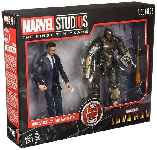 Marvel Studios Legends Series Hasbro Tony Stark & Iron Man Mark 1 2-Pack Action Figures. thumbnail 3