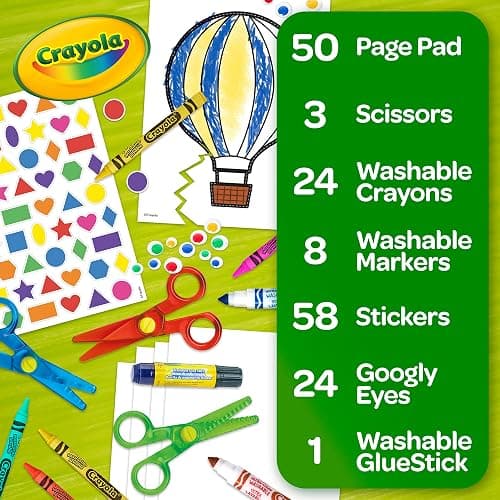 Crayola Toddler Scissor Skills Activity Kit (3ct), Safety Scissors and Craft Supplies, Toddler Crafts, Gift for Kids, Ages 3+ thumbnail 5