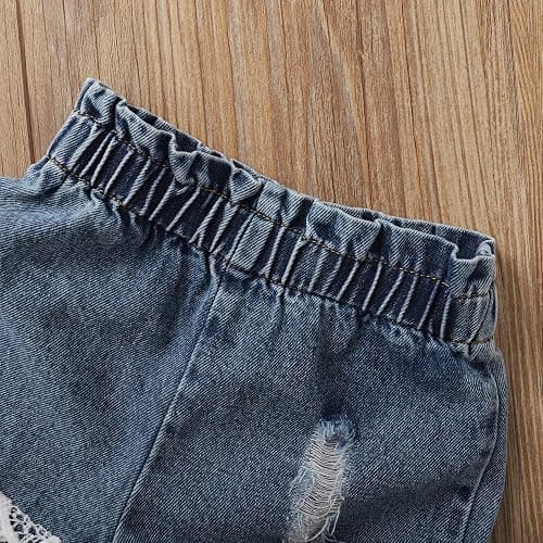 Baby Girl Clothes Outfits Toddler Infant Baby Romper Top+Jeans Clothing Set thumbnail 5