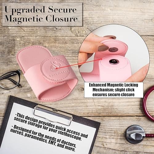 Stethoscope Holder with Secure Magnetic Closure; Hip Clip for Safe, Easily Accessible, Hygienic Attachment thumbnail 3