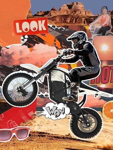 ESKUTE Electric Dirt Bike for Teens Adults, Mid-Drive Motor 3500W Peak, Electric Motorcycle 48V23Ah Battery, Hydraulic Brake，53Mile,38mph, Hydraulic Nitrogen Shock Absorbers thumbnail 7