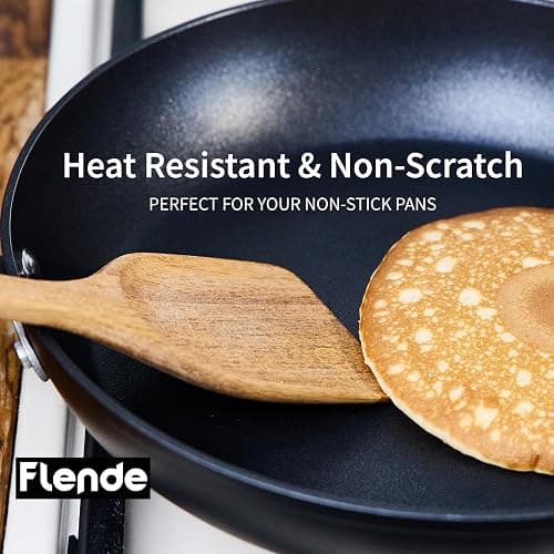 Wooden Spoons for Cooking, Beautifully Handcrafted Wooden Kitchen Utensils Set of 8 Pcs, Ergonomic, Lightweight & Durable Wooden Spatulas and Spoons, Natural Non-Stick Heat-Resistant Kitchen Cookware thumbnail 6