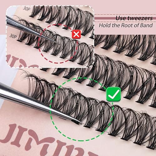JIMIRE 320Pcs Individual Eyelashes DIY Russian Cluster Lashes 30D+40D Lashes Individual Cluster D Curl 9-16mm Mixed Wispy DIY Lash Clusters Eyelash Extesnsions thumbnail 6