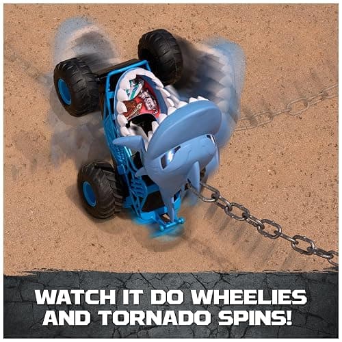 Monster Jam Chomping Megalodon RC Toy Monster Truck, 1:15 Scale | Remote Control Truck Toy, Chomping Action with Wheelies & Spins, Easy to Use Remote, Pretend Play Gifts for Kids Ages 4+ thumbnail 6