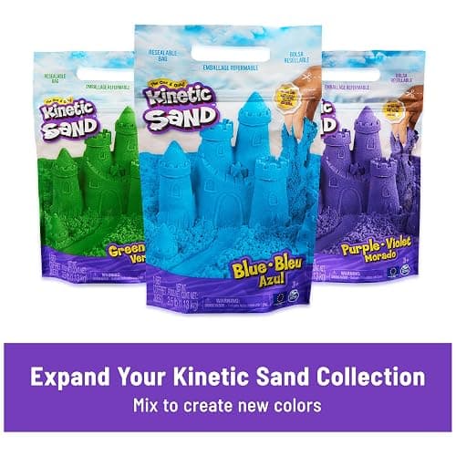 Kinetic Sand, Ultimate Sandisfying Set with 2lbs Play Sand (Pink, Yellow & Teal), 10 Tools & Molds, Sensory Toys, Holiday Gifts & Stocking Stuffers for Kids Ages 3 and up thumbnail 8