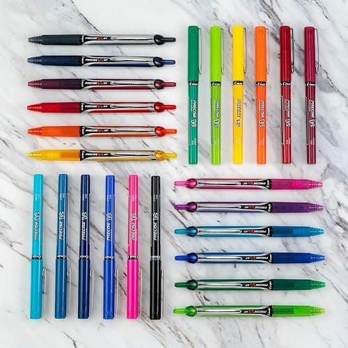 Pilot, Precise V5, Capped Liquid Ink Rolling Ball Pens, Extra Fine Point 0.5 mm, Assorted Colors, Pack of 12 - Assorted thumbnail 6