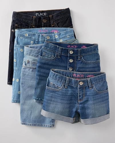 The Children's Place Girls Denim Shortie Shorts thumbnail 5