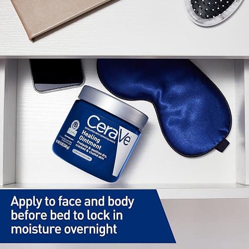 CeraVe Healing Ointment, Hydrating Skin Protectant With Petrolatum, Hyaluronic Acid & Ceramides, Face & Body Skin Barrier Repair For Cracked, Chafed, Dry Skin, Fragrance Free & Lanolin Free, 12 Oz thumbnail 3