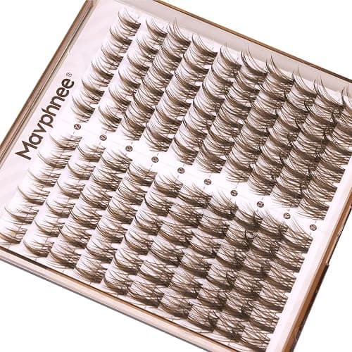 Brown Lash Clusters Wispy Eyelash Extensions Dark Brown Lash Extensions 10-16MM DIY at Home CC-Curly Eyelash Clusters Natural Spiky Lash Individuals 120 Pcs Cluster Lash Pack by Mavphnee thumbnail 5