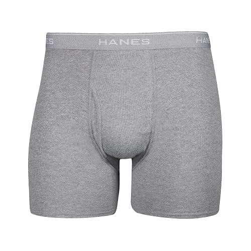Hanes Men's Underwear Boxer Briefs Pack, Cool & Breathable Cotton Moisture-Wicking Underwear for Men, No Ride Up thumbnail 4