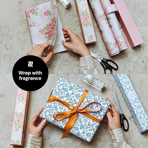 Elodie Essentials 6 Scented Drawer Liners Non-Adhesive Paper Sheets for Home Closet Shelves, Cabinet and Dresser Drawers - Royal Damask Print - 14 x 19½ Inch (French Essence) - Rose thumbnail 6