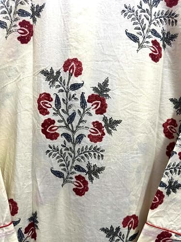 Pure 100% Cotton Robe For Womens Bathrobe Dressing Gown Long sleepwear Free Size Kimono thumbnail 3
