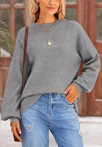 PRETTYGARDEN Women's 2025 Fall Sweaters Casual Crew Neck Long Sleeve Pullover Tops Ribbed Knit Loose Fit Winter Clothes thumbnail 8