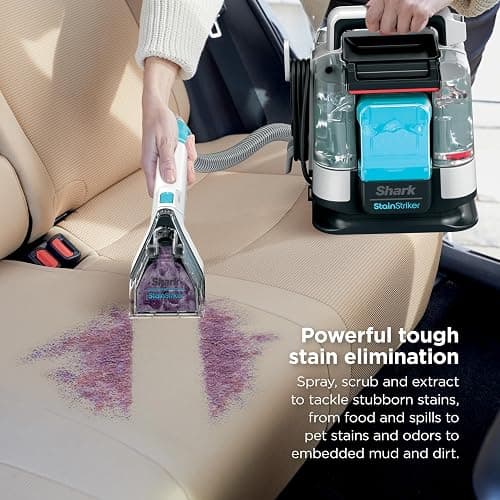 Shark StainStriker Portable Carpet/Upholstery Cleaner, 3 Tools, PX201 | For Carpet, Upholstery & Area Rugs, Stain & Odor Remover, Deep Clean Pro & OXY Formulas, 3.5" Stain, Crevice & Pet Mess Tools thumbnail 4