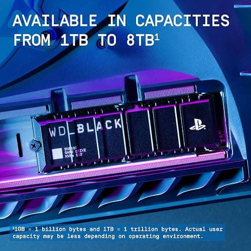 WD_Black 8TB SN850P NVMe M.2 SSD Officially Licensed Storage Expansion for PS5 Consoles, up to 7200MB/s, with heatsink - WDBBYV0080BNC-WRSN thumbnail 5