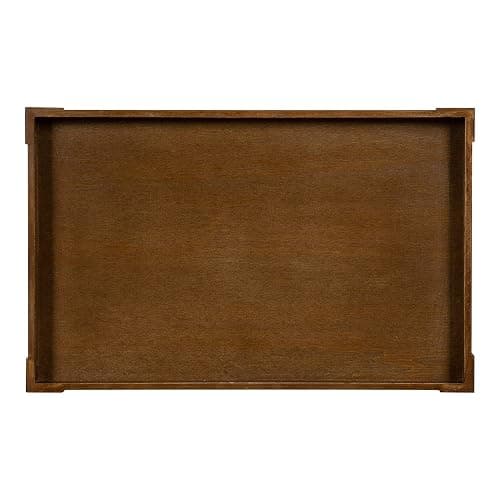 Kate and Laurel Bellport Farmhouse Side Table, 22 x 14 x 26, Rustic Brown, Decorative Rectangular End Table for Storage and Display thumbnail 7