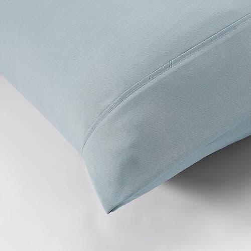 Modern Threads Soft Microfiber Solid Sheets - Luxurious Microfiber Bed Sheets - Includes Flat Sheet, Fitted Sheet with Deep Pockets, & Pillowcases Blue Mist Full thumbnail 7