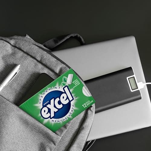 EXCEL, Spearmint Flavoured Sugar Free Chewing Gum, 12 Pieces, 12 Packs thumbnail 9