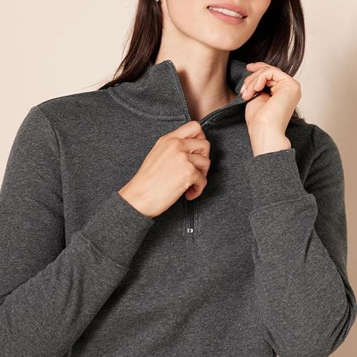 Amazon Essentials Women's Long-Sleeve Fleece Quarter-Zip Top (Available in Plus Size) thumbnail 4